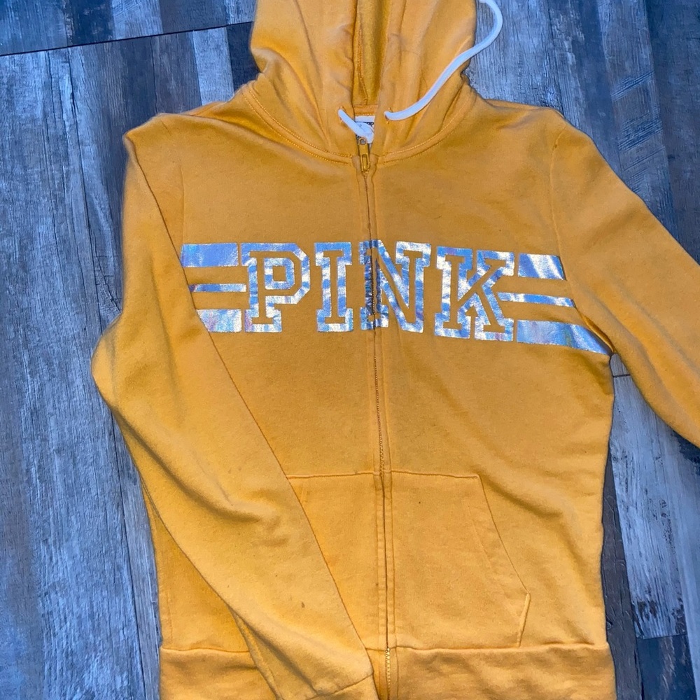 Yellow VS pink zip up sweater - Picture 2 of 2